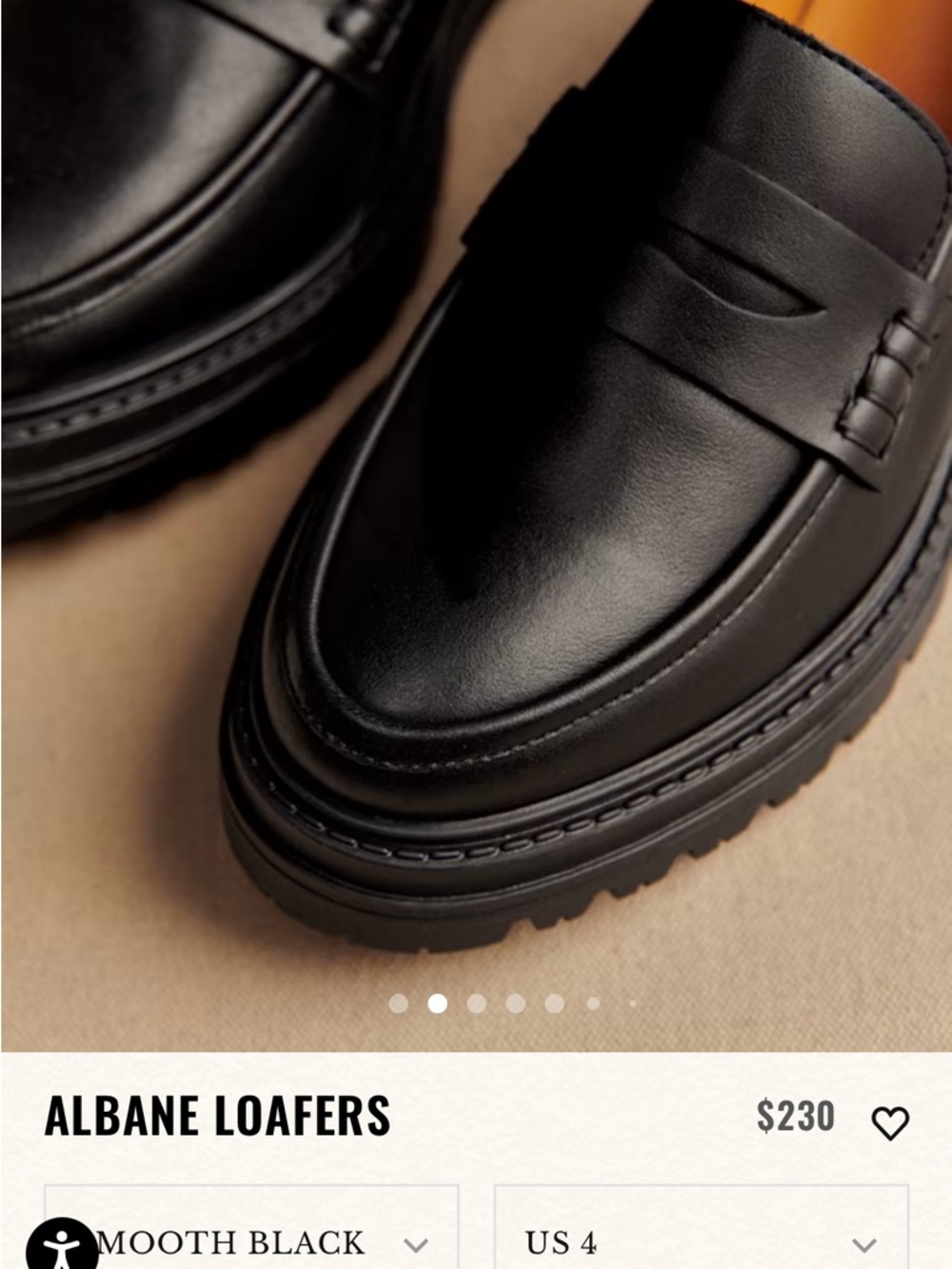 Sezane Albane Smooth Black Loafers like-new, EUC - size 38 (8.5)